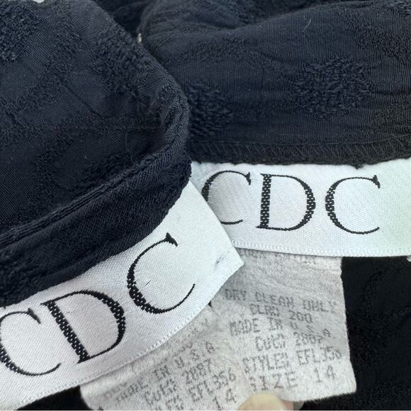 Vintage 90s Whimsigoth Fringe Two Piece Set Black Dark Boho Romantic Embroidered - Picture 7 of 9